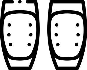 knee pad illustration on a white background     