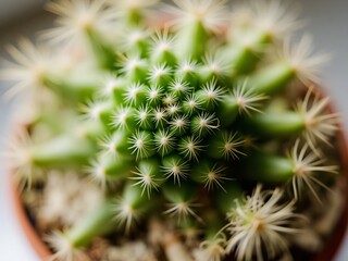 Desert Beauty: Mammillaria Cactus Tree in Stylish Pot