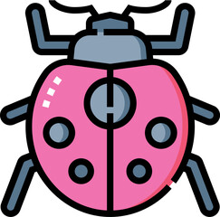 ladybug illustration on a white background    