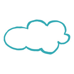 Handdrawn cloud element