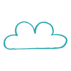 Handdrawn cloud element