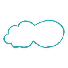 Handdrawn cloud element