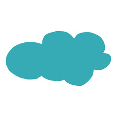 Handdrawn cloud element