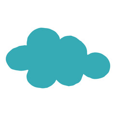 Handdrawn cloud element