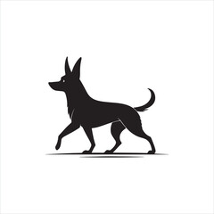 Stylized Dog Icon – Black Silhouette Pet Logo