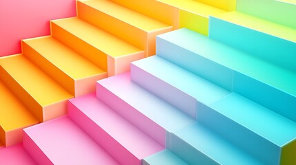 Abstract colorful stairs