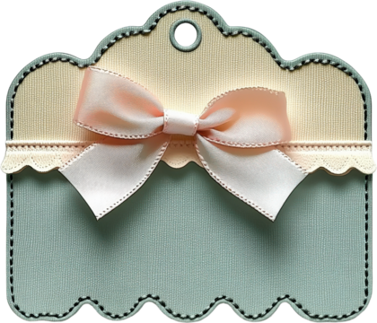 Elegant Gift Tag with Pastel Ribbon