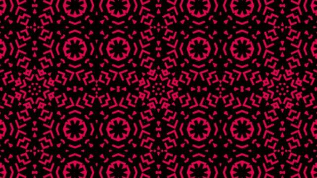 Modern geometric kaleidoscopic background looping animation