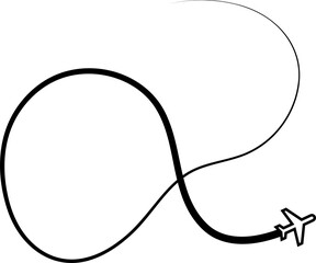 Airplane routes, aircraft, plane paths, travel