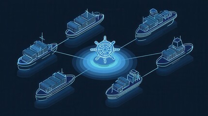 Networked vessels interconnected by a central command.