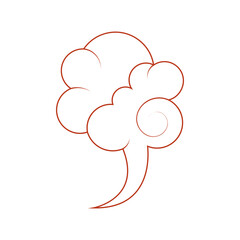 Chinese Cloud Pattern Ornament. Flat Vector Illustration.