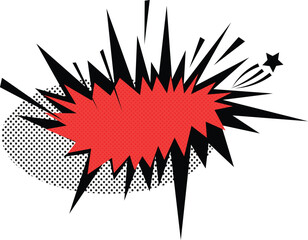 Comic style speech bubble design