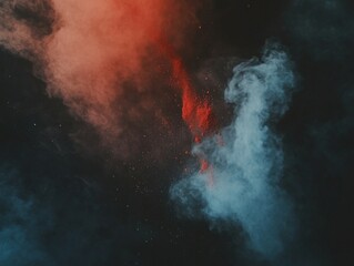 Abstract Colorful Dust And Smoke Explosion