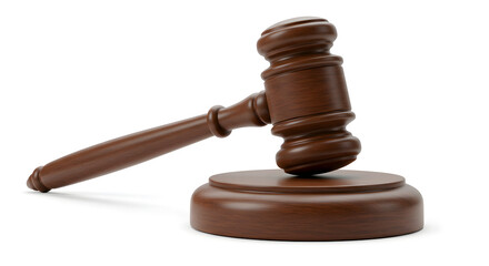 A detailed shot of a wooden gavel, used for judgment and decisions in legal contexts.