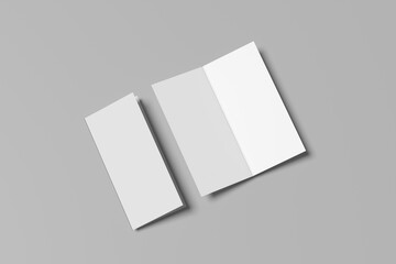 DL Bifold Brochure Blank Mockup