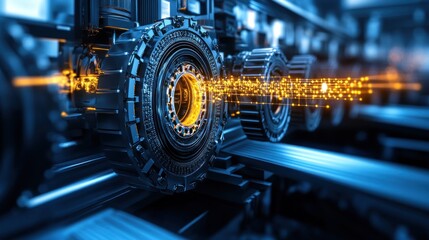 Futuristic Machinery: Data Flow in Industrial Automation