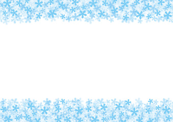 水色の花柄　上下