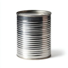 Metal food can isolated on white background