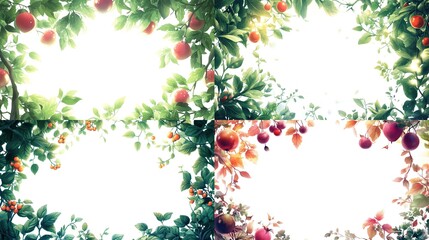 Four seasonal fruit frames