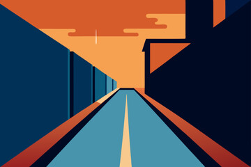 rain flowing through cobbled alley gutter  .svg