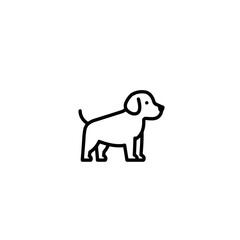 Minimalist Dog Icon: Simple Pet Symbol