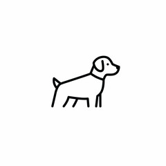 Minimalist Dog Illustration - Line Art Pet Icon