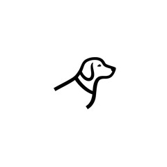 Minimalist Dog Logo: Clean Line Art Design