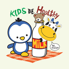 design cartoon animals vector illustration for print