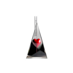 Obraz premium Reaching for Love Abstract Heart and Ladder Concept
