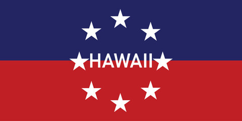 Hawaii Flag A Detailed Image of the States Banner. Flag of the Governor of Hawaii.