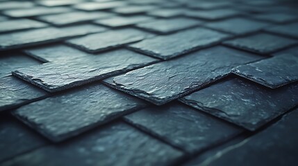 Close-Up of Slate Roof Tiles