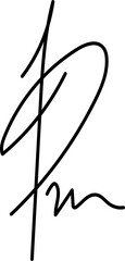 Letter Hand Signature Element Set