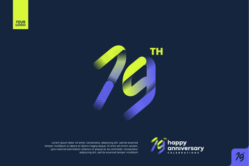Modern 79th Anniversary Celebration with Gradient Number and Minimalist Design for Corporate or Startup Branding