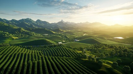 Global reforestation powered illustration by green tech