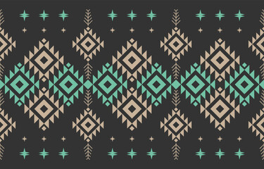Ethnic geometric pattern fabric Textile seamless pattern Design for background, carpet, wallpaper, clothing, wrapping, batik