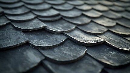 Close-Up of Slate Roof Tiles
