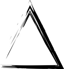 Triangle frame brush strokes