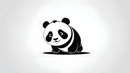 Flat Vector Panda Illustration &ndash; Clean and Modern
