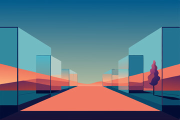 transparent walls overlooking abstract dream 