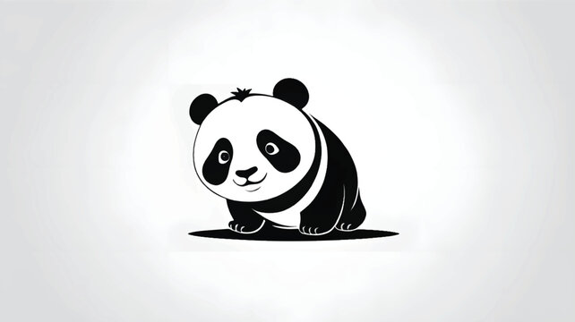 Flat Vector Panda Illustration &ndash; Clean and Modern