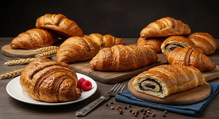 Fototapeta premium Warm Wooden Backgrounds in Rustic Bakery Photography
