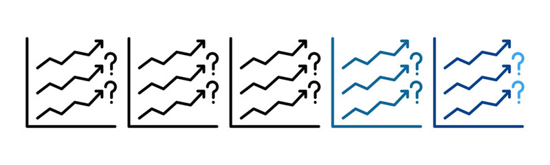Forecasting Icon Set Multiple Style Collection
