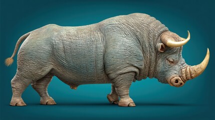 Obraz premium Serene bull icon concept illustrating calm and upward drive symbolizing positive market trends and growth potential