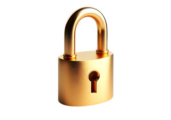 Naklejka premium golden padlock isolated on white background.png
