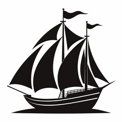 sailing ship vector illustration