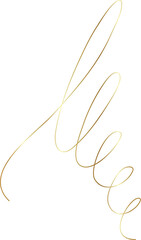 Spiral and swirl golden line icon. Design decoration