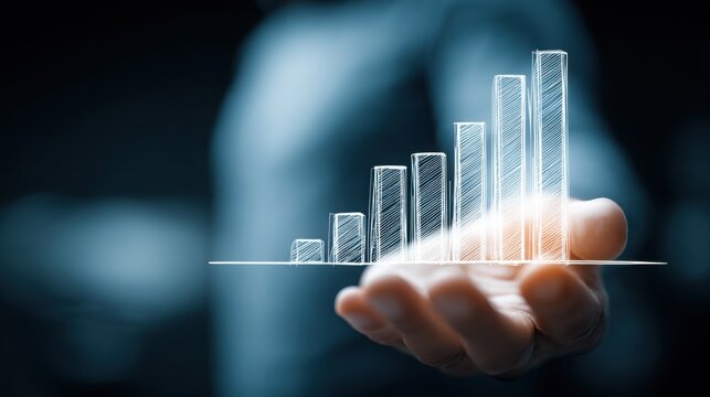 Simplistic gains icon concept representing achieving profits with ease through effective business strategies