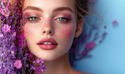 Fototapeta premium Makeup Digital Concept, Generative AI