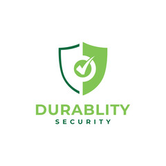 Durability Security logo design modern design Shield check mark concept for durable