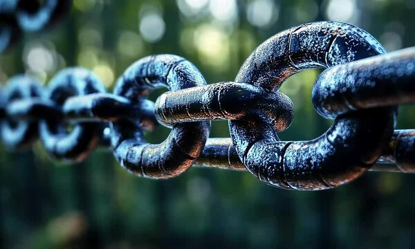 Detailed Close-up of a Chain Link